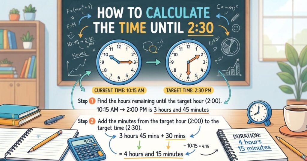 How to Calculate the Time Until 2:30