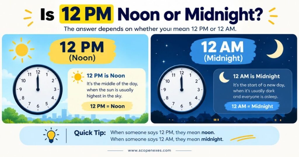 Is 12 PM Noon or Midnight?