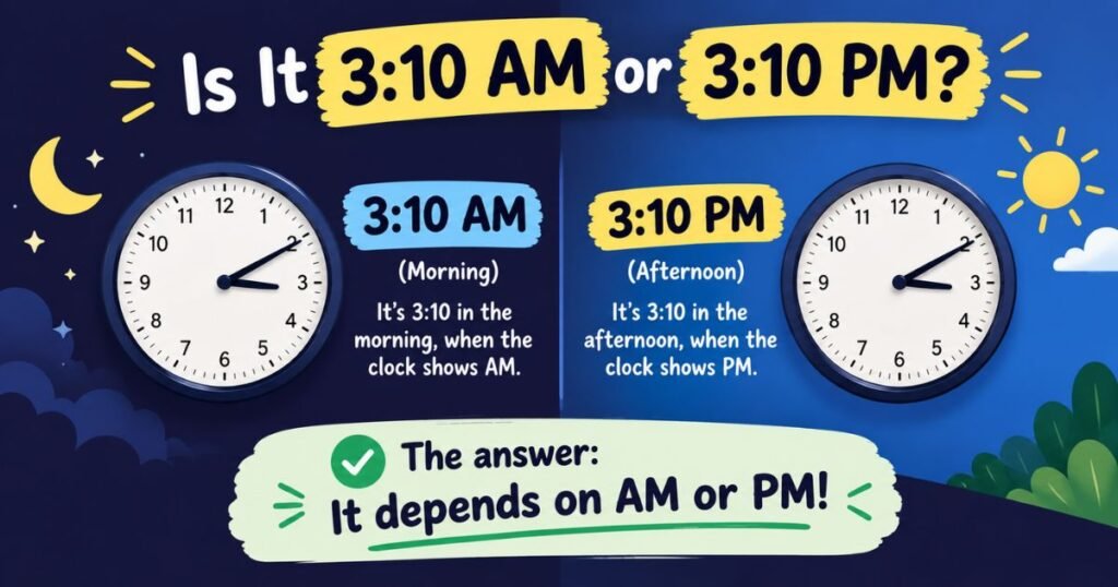 Is It 3:10 AM or 3:10 PM?