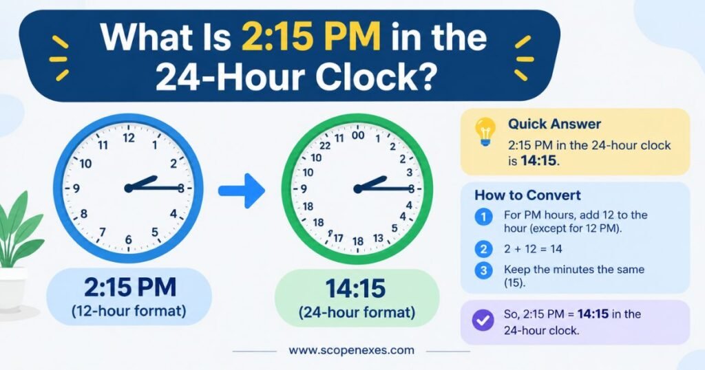 What Is 2:15 PM in the 24-Hour Clock?