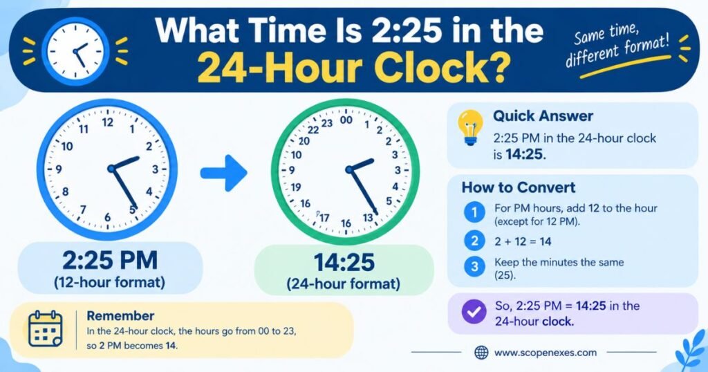 What Time Is 2:25 in the 24-Hour Clock?