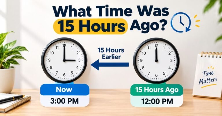 What Time Was 15 Hours Ago